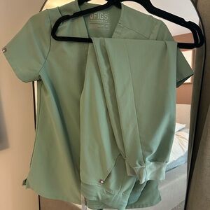 Figs Pastel Sage Green Scrub Set